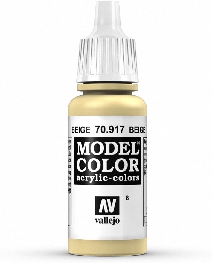 Vallejo Model Color Beige 17 ml Acrylic Paint Eyedropper Bottle