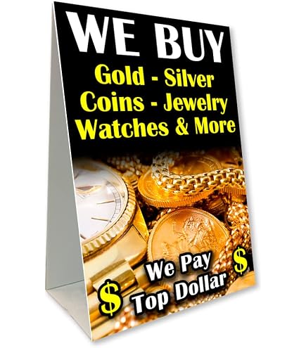 thumbnail image 2 of WE BUY GOLD SILVER JEWELRY  YELL TEXT  2' X 4' BANNER H 2 of 6