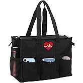 HoogaLife Nurse Bag for Work with Multiple Pockets, Waterproof Tote Organizer for Medical Supplies