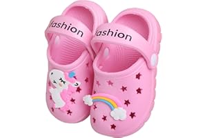 Yinbwol Kids Unicorn Clogs Boys Girls Slippers Cute Cartoon Sandals Non-Slip Lightweight Garden Slipper Slip on Pool Beach Wa