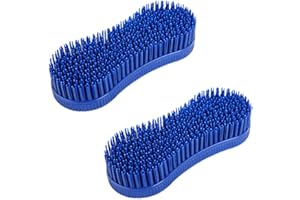 LNJBABAO 2 Pcs Silicone Horse Grooming Brush PP Material, Lightweight and Portable, For Horse Grooming Care and Sensitive Skin