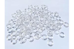 QINIZX Clear Roman Blind Curtain Rings, 1/2inch Transparent O Rings Plastic Rings for Roman Shades Circle Hook Craft Tool, Café Curtain Rings (100 Pieces)