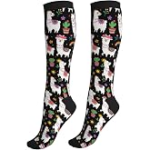 aipoase Compression Socks Knee High Circulation Support Socks For Women Men Athletic Running Hiking Cycling