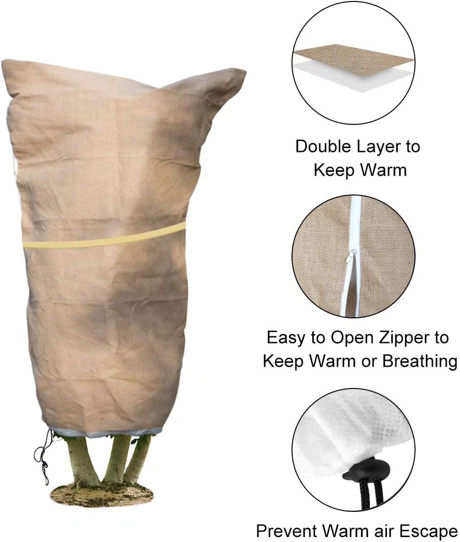 72x 72 Heavy Duty Frost Jacket Shrub Cover for Freeze Protection & Cold Weather Agfabric Three