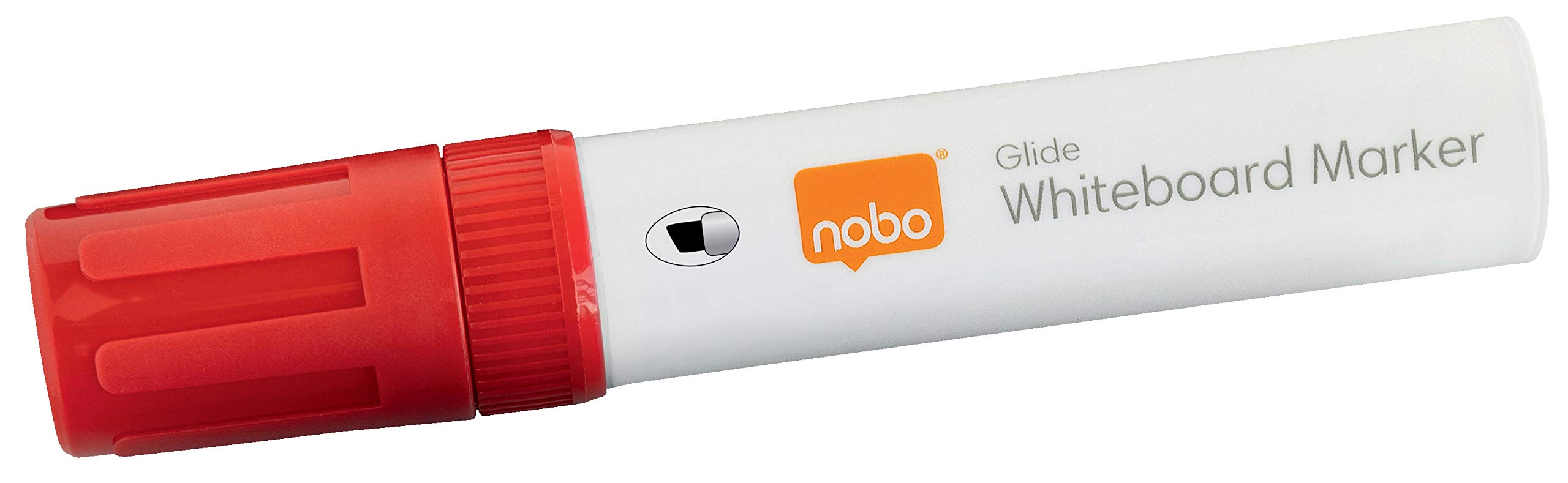 Nobo Glide Drywipe Whiteboard Pens, 10 mm Large Chisel Tip, Pack of 4, 1915390, Coloured