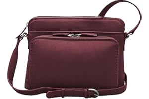 ili New York Genuine Leather Crossbody Bags for Women - Premium RFID Blocking Shoulder Bag Organizer with Adjustable Strap