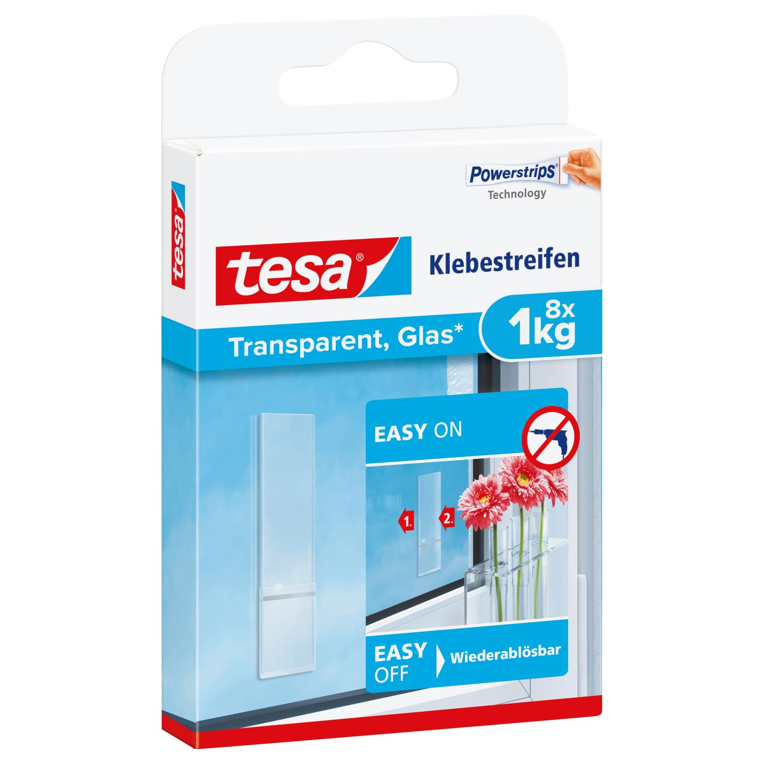 tesa Adhesive Strips for Transparent & Glass 1kg