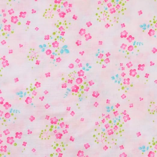 Amazon ダブルガーゼ 布 綿 生地 フラッフィー ガーデン 花柄 かわいい 赤ちゃん ガーゼハンカチ ピンク 布 生地 通販