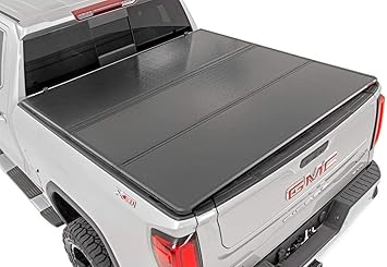Amazon Com Rough Country Hard Tri Fold Fits 2014 2018 Chevy Silverado Gmc Sierra 5 8 Ft Bed Truck Tonneau Cover 45214550 Rough Country Automotive