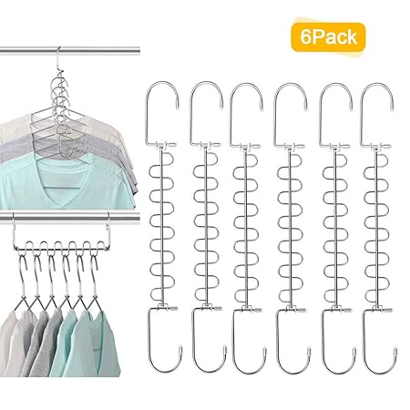 Ygzn Appendiabiti Salvaspazio In Metallo Magic Appendiabiti Di Deformazione Multifunzionale Gruccerotazione Di 360antiscivolopieghevole Grucce
