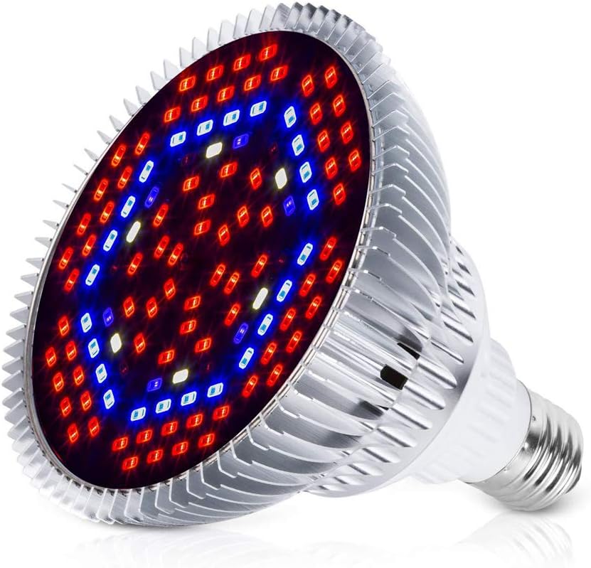 Plant Light, 120 LEDs Grow Lights 80W Full Spectrum UV E27 Growing Lamp GRO Lamps Bulb for Indoor Plants, Grow Tent, Greenhouse, Flowers, Vegetable Gardening, Hydroponic Plants