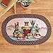 Collections Etc Southwest Kitchen Theme Décor Oval Braided Rug, Cactus in Pottery