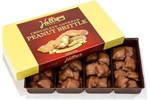 HALL'S CANDIES Milk Chocolate Covered Peanut Brittle, 1 Pound