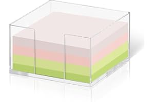 WERJOURU Acrylic Post It Note Dispenser,3 x 3 Sticky Note Holder,Post It Note Holder for Desk,Acrylic Sticky Note Holder for School and Office Desk Organizer