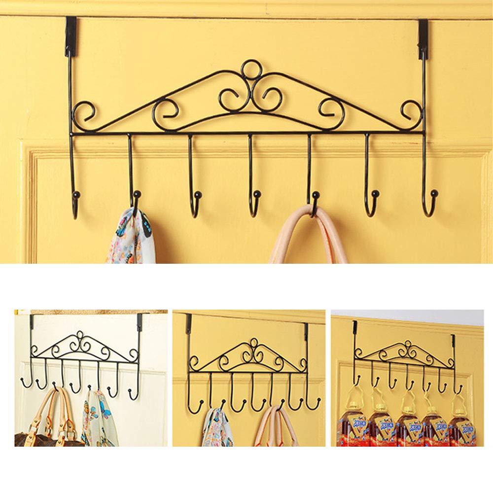 Perchero para puerta Perchero para guardarropa vintage 5 ganchos para