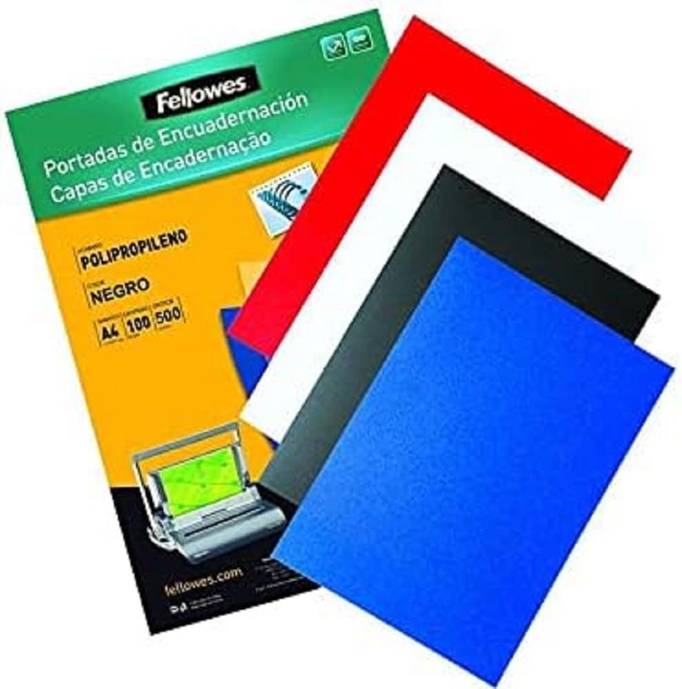 Fellowes 54773 - Polypropylene Covers for Binding, A4, Transparent(Packaging May Vary)