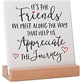 Friend Valentines Day Gifts for Best Friends Bestie BFF, Friendship Birthday Gifts for Work Sister Bestie True Long Distance New Friend Appreciation Decor Plaques