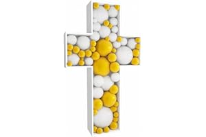 JW PASSION - PREMIUM QUALITY, MADE WITH PASSION 3FT Tall Cross Balloons Mosaic DIY Pre Cut Frame Baptism First Holy Communion Celebration Decorations…