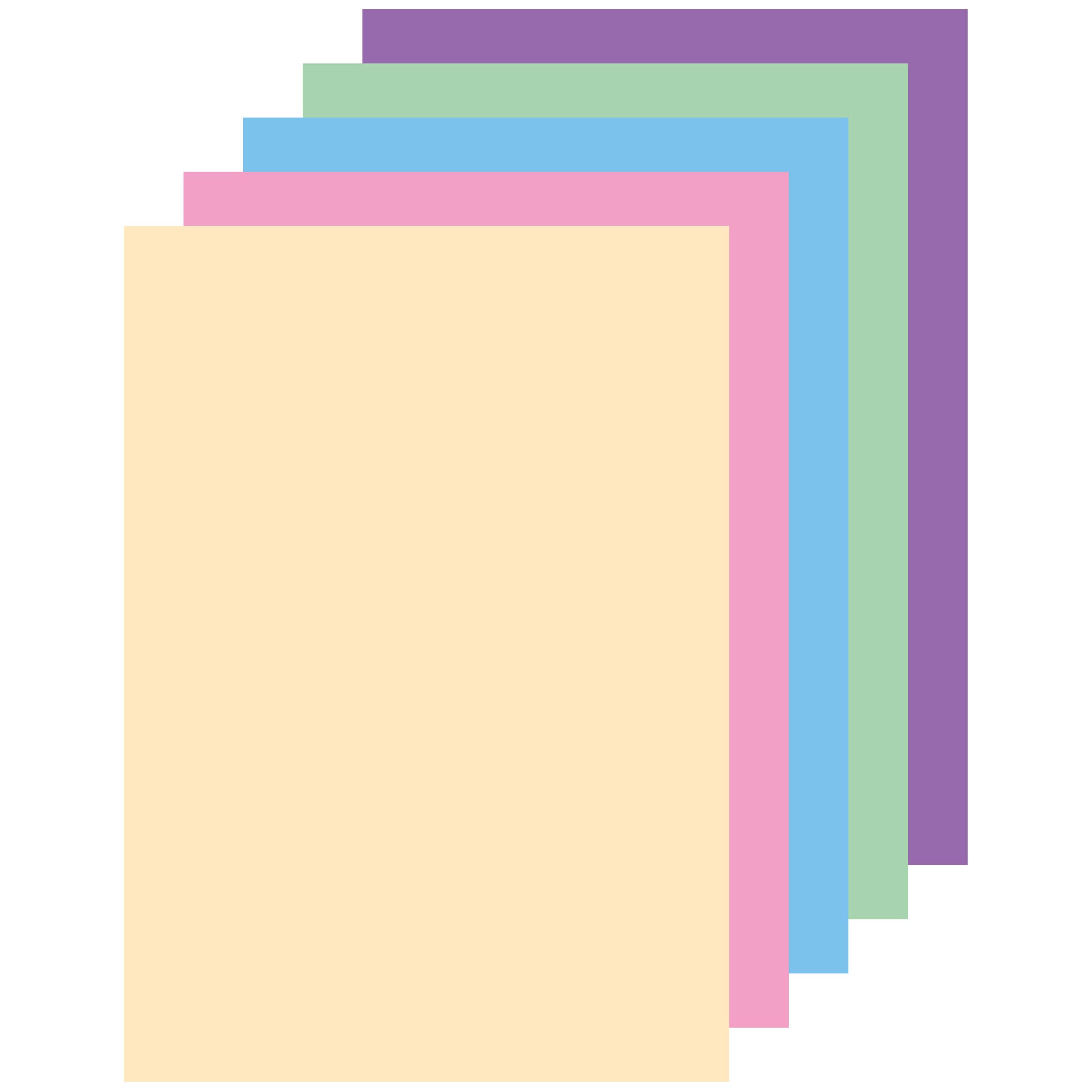 APLI 015285 500 Paper Assorted Pastel Colours, 210 x 297 mm,
