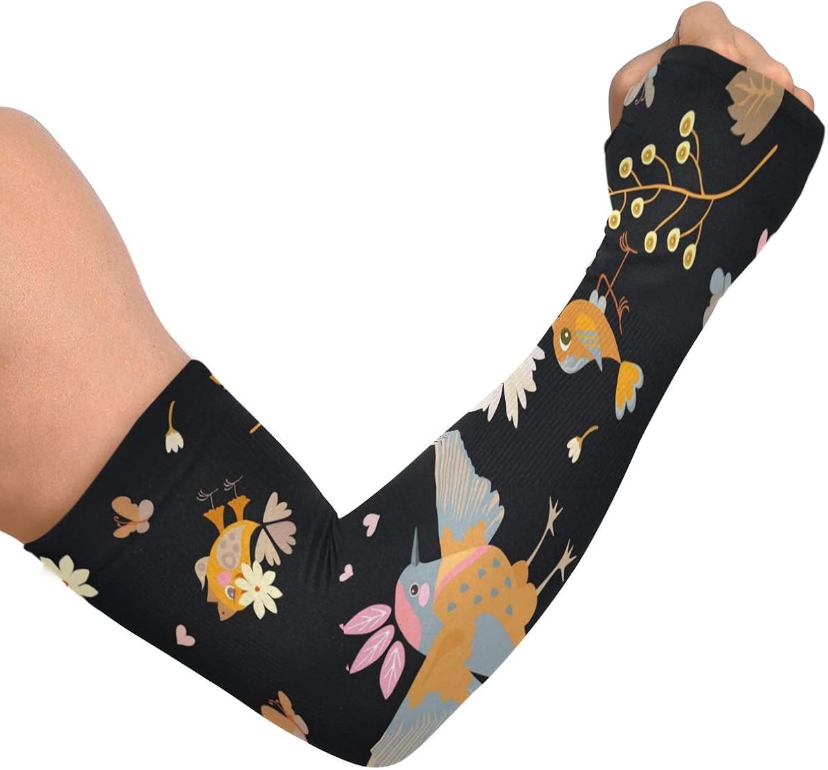 Cooling Arm Sleeves for Men Women, UV Forearm Sleeve to Cover Arms with Thumb Holes
