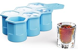Outset Hexagon Silicone Ice Shot Mold, 6 Glass Capacity