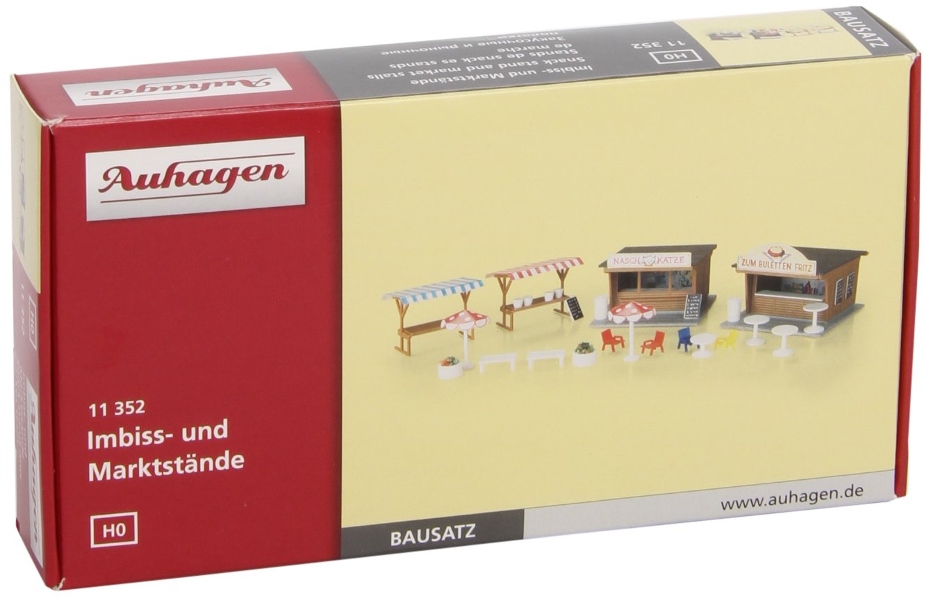 Auhagen 11352 Snack Stand and Market Stalls Modelling Kit