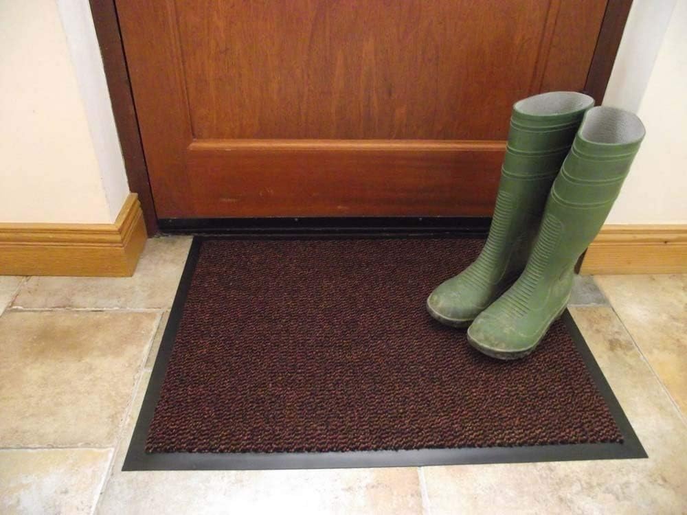 Barrier Mat Machine Washable Rust Brown Heavy Quality Non Slip Hard Wearing Available in 8 sizes (60cm x 80cm)
