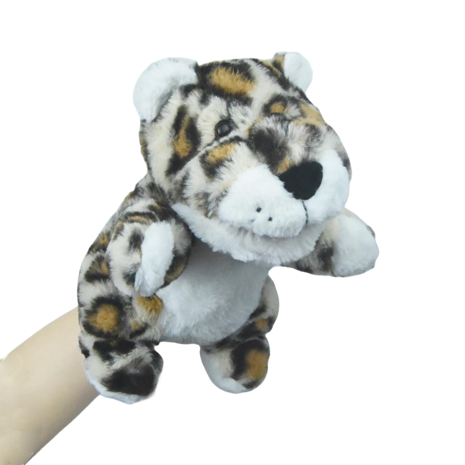 lilizzhoumax Leopard Hand Puppet Plush Toy, Stuffed Zoo Animal Plush Leopard Cute Role-Playing, Child Interactive Early Education Toys Home DecorationGift for Kids Boys Girls Age 4 5 6 7 8