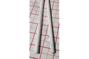 BEST ACRYLICS 2 Lengths 1/2" Diameter x 12" Long Opaque White Acrylic Rod - .50" Dia - 12.7mm