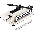 Frifreego Heavy Duty A4 Paper Cutter, 12" Stack Paper Cutter Guillotine with 400 sheets (1.57") Thickness Cutting Capacity, Stack Trimmer for Paper Leather Cardboard Nonwoven, with 1 Replacement Blade