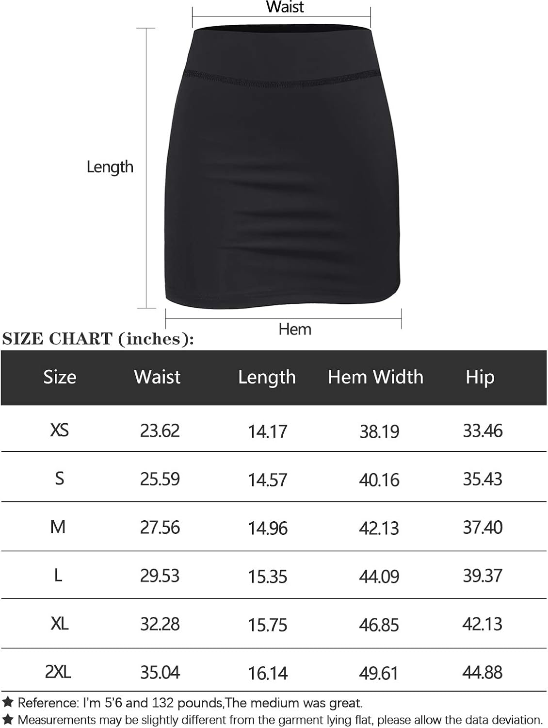 BLEVONH Women Tennis Skirts Inner Shorts Elastic Sports Golf Skorts with Pockets: Clothing