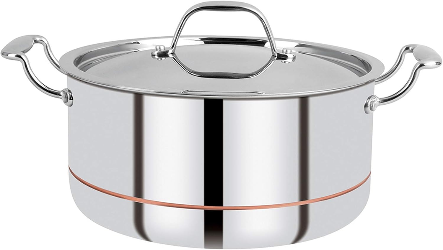 Bergner Argent 5CX 5Ply Stainless Steel Casserole with Stainless Steel