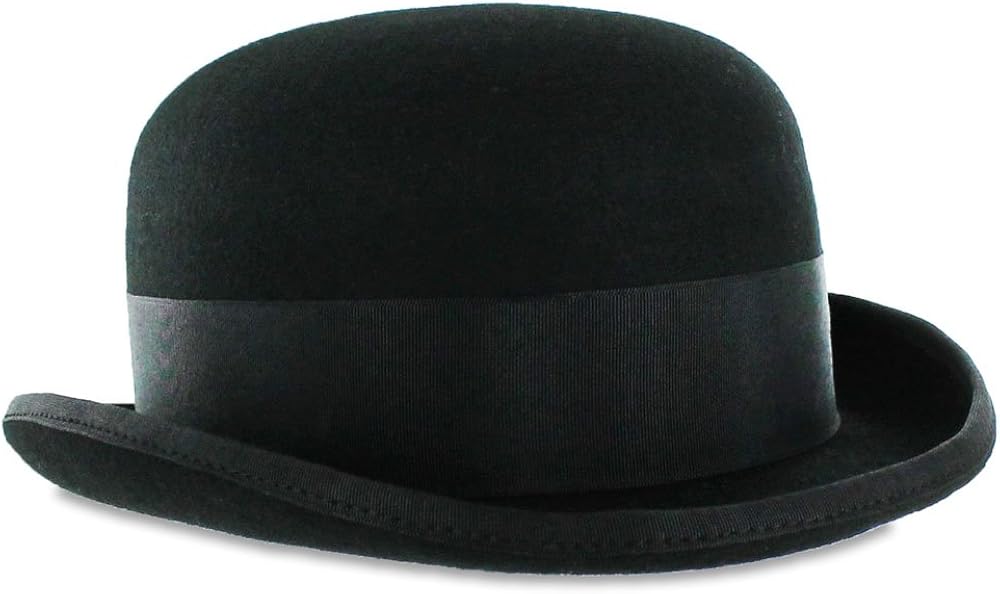 Belfry Bowler Derby 100% Pure Wool Theater Quality Hat in Black Brown Grey Navy Pearl Green at  Men’s Clothing store