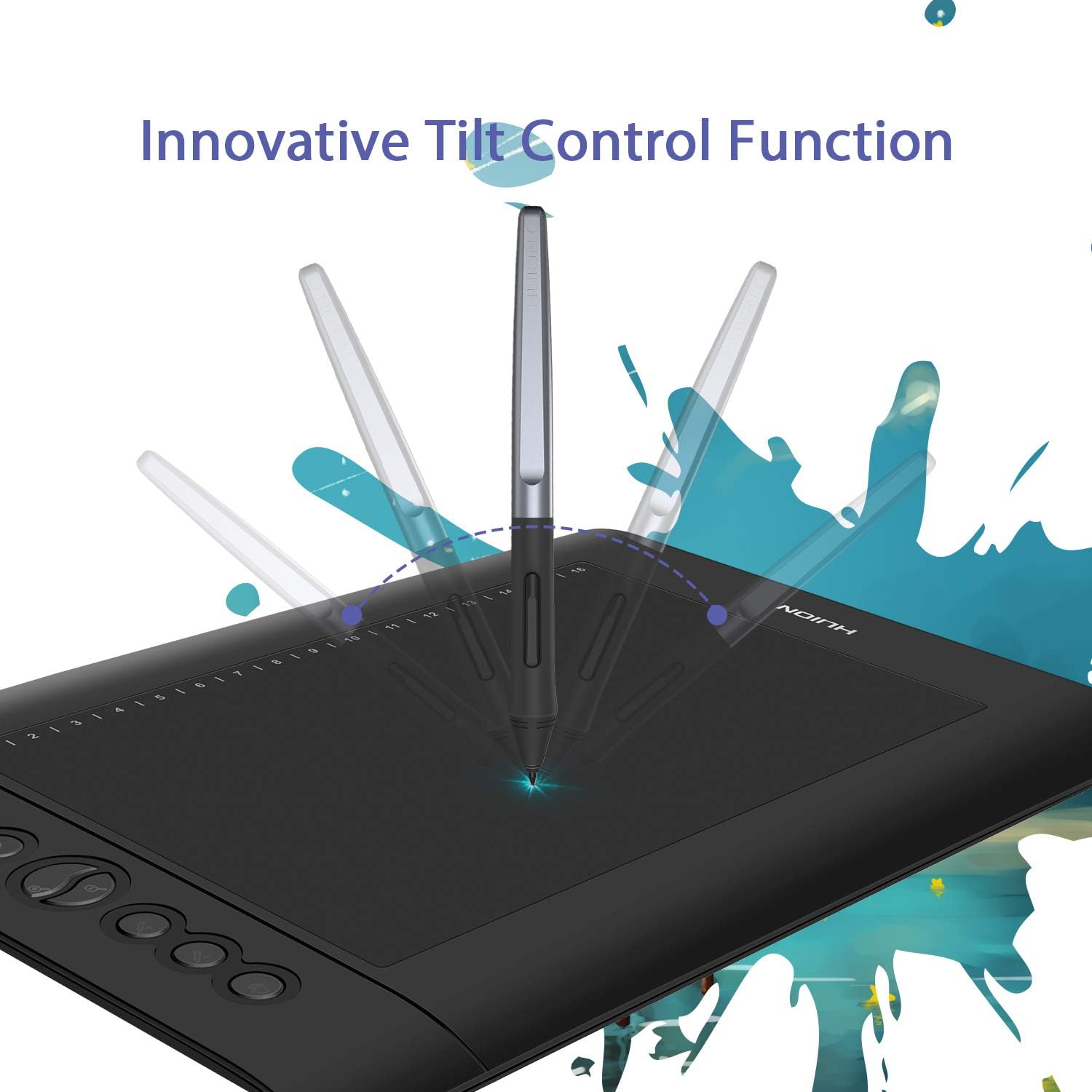HUION Insiprpy H610 Pro V2 Android Support Graphics Drawing Tablet with Battery-Free Stylus Tilt 8192 Pen Pressure 8 Press Keys for Art Animation Beginner-10inch: Computers & Accessories