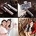 Selfie Stick, Jpilis Extendable Foldable Bluetooth Selfie Stick with 360 Degree Led Fill Light With Reflective Mirror For iPhone,Samsung and Android & iOS Smartphones (Rose Gold)