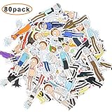 80 Pcs Morty Rick Car Stickers, Decals For Skateboard and Laptop