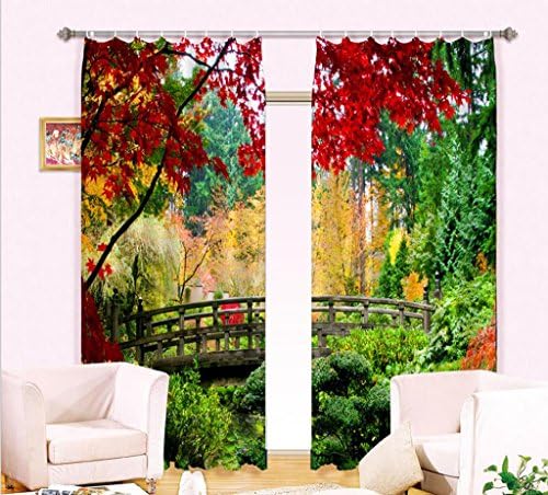 GFYWZ 3D fruit printing Kitchen curtains Personalized decoration Blackout Window Drapes , 1 , wide 2.64x high 2.13