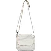 GOQUFOY Canvas Small Crossbody Bags for Women Men Shoulder Purses with Zipper Cute Mini Women's Handbags Phone Purse