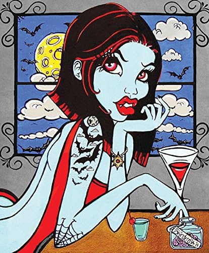 Draculette by Skinderella Sexy Vampire Undead Monster Tattoo Canvas Art Print