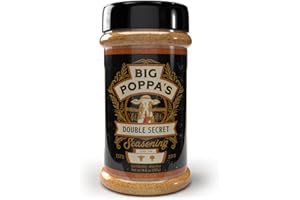 BIG POPPA SMOKERS Big Poppa's Double Secret Seasoning - Irresistible Steak Rub for an Extra Kick of Flavor – Elevate your BBQ Game with This Steak Seasoning Mix for Tenderloin Steak, Sirloin Steak and More! (14 Oz)