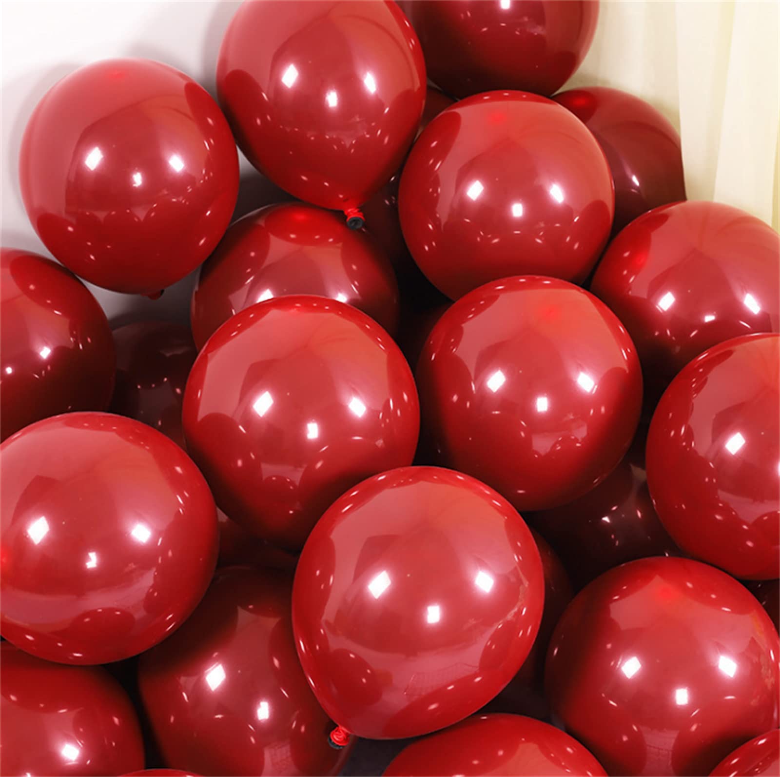 100 Pcs 10 Inch Mini Pomegranate Red Balloons - Matte Latex Balloons for Christmas, Baby Showers, Birthdays, Weddings, Engagements, Anniversaries & Festivals โ image 1