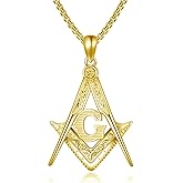 MEIDERBO Necklace for Men 925 Sterling Silver Masonic/Memento Mori/Skull/Allah/Viking/Thor's Hammer/Trident/Aztec/Anchor Freemason Pendant Jewelry Masonic Gifts for Men Boys