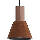 Golden Lighting Faroe 8" LED Pendant in Coffee/Black