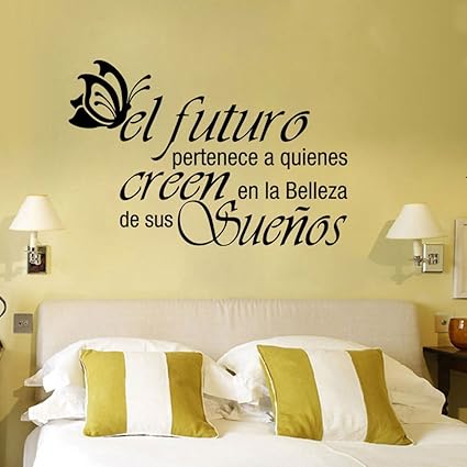 Amazon Com Letters Wall Decor Stickers Spanish Quote Word Pattern