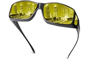 FIMOSON Night Driving Glasses for Men and Women, Fit Over Driving Eyewear, Reduce Glare HD Polarized Sunglasses