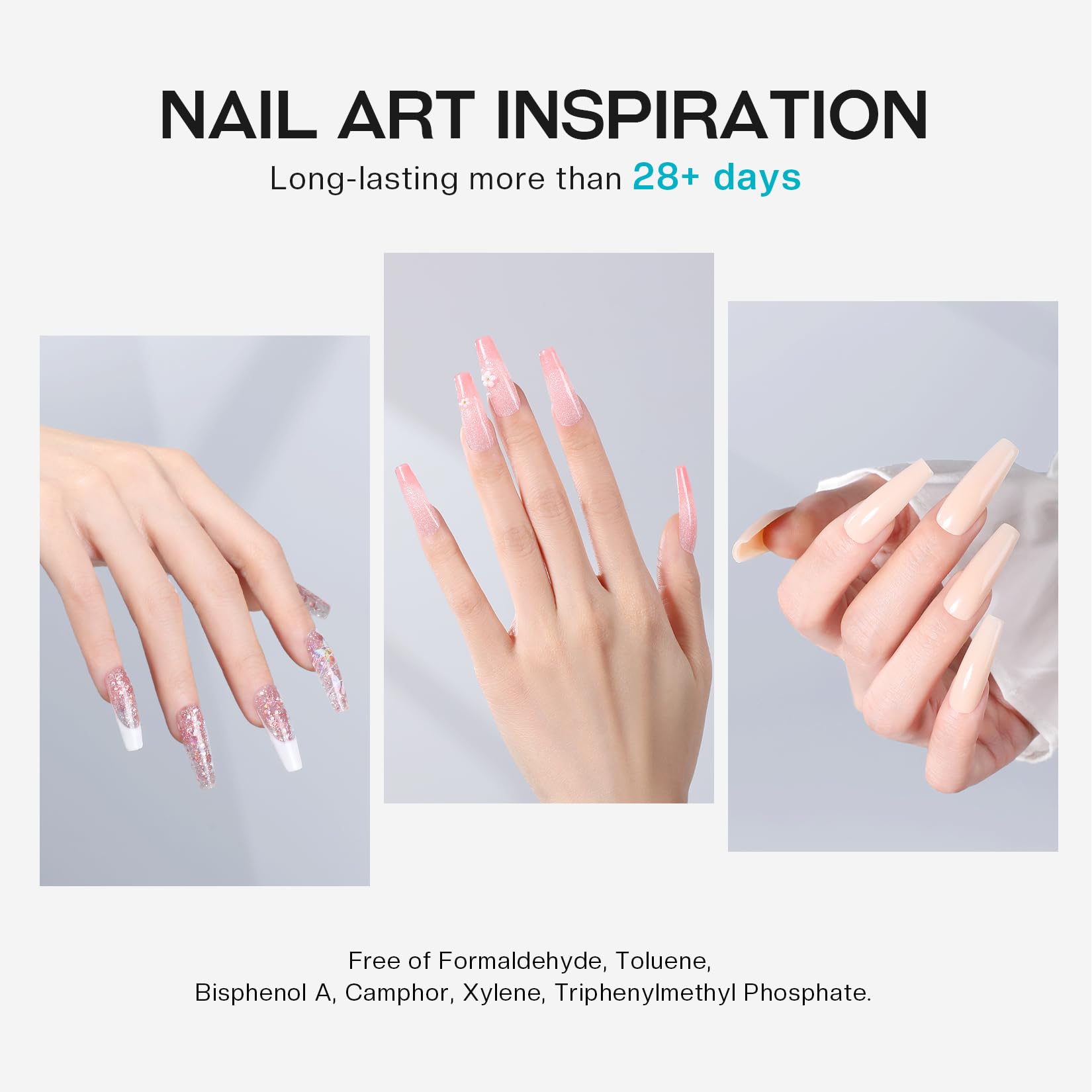 Glamonade Clear Builder Gel for Nails: 9 in 1 U V LED Lamp Cured Color Builder Nail Gel Strengthener Thickening Extension Sculpting Rhinestone Nail Glue Gel for Home Salon - Image 8
