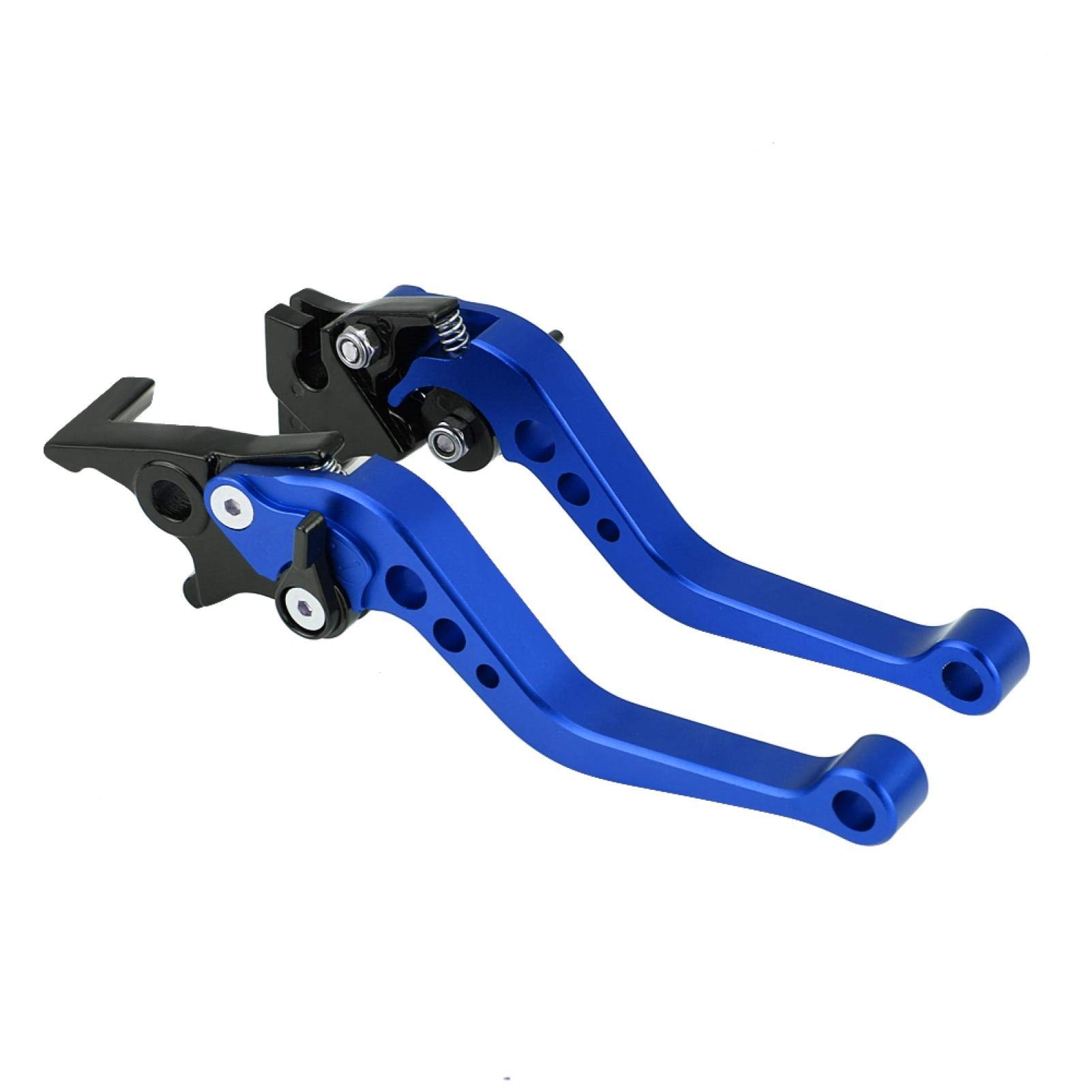 Yosoo Health Gear 1 Pair Motorcycle Brake Lever, Clutch Lever, CNC Aluminum Motorcycle Clutch Drum Brake Lever Handle for Most Motorcycles (Blue)