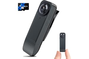 Yeigpzk Mini Body Camera 2024 Upgrade 1080P HD Portable Bodycam with 16GB Card, Night Vision and Motion Detection 6H Auto Overwrite 1000mA for Cycling Home Office Security