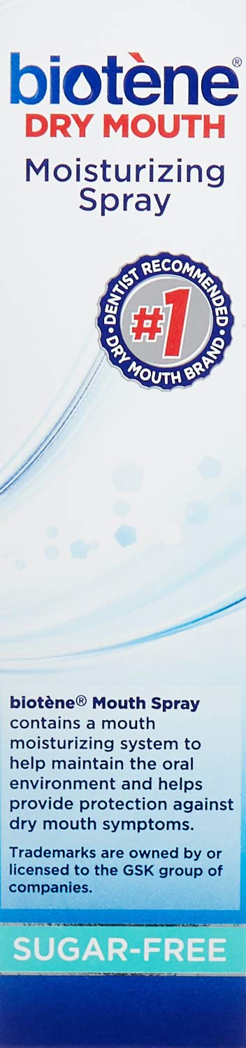 Biotene Moisturizing Mouth Spray Gentle Mint, 1.5 FL OZ (Pack of 4: Beauty