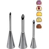 Cream Puff Filling Tip,Eclair Piping Tip,Long Puff Nozzle Tip Decorating Tool for Donuts,Cupcakes,Pastry,3 Pcs